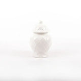 White Textured Ginger Jar-Small