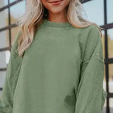 Green Corded Sweatshirt