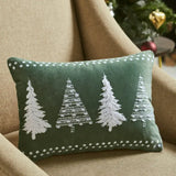 Velvet Christmas Tree Pillow-14x10