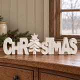 Christmas Carved Wooden Sign