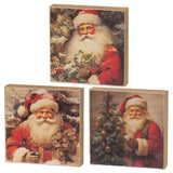 4" Vintage Santa Square Block