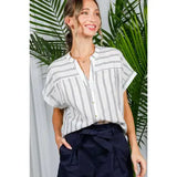 Henley Stripe Shirt