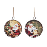 Illustrated Vintage Santa Ornament