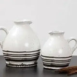 Black/White Striped Jar-Sm