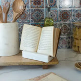 Kendal White Marble Cookbook Holder