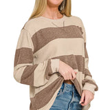 Oversized Striped Hacci Sweater