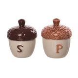 Stoneware Acorn Salt & Pepper Set