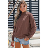 Reversible Mock Neck Sweatshirt