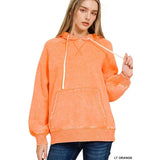 Orange Fleece Hoodie