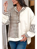 Stripe Stitched Oversize Colorblocked Shirt