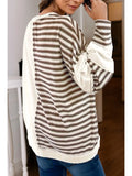 Stripe Stitched Oversize Colorblocked Shirt