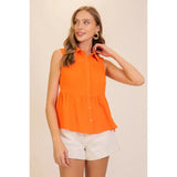 Orange Peplum Top