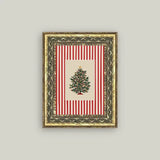 Peppermint Striped Tree Art-5x7