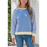 Plaid Patchwork Sweatshirt