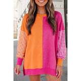 Plaid Print Crewneck