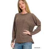 Ribbed Brushed Melange Shirt