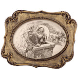 Rooftop Santa Sketched Frame