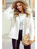 Quilted Patchwork Hooded Jacket