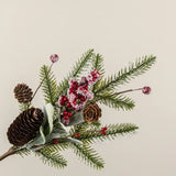 16" Pine, Berry & Lamb's Ear Pick