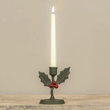Holly & Berries Taper Candle Holder
