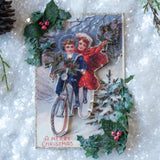 Merry Christmas Postcard Ornament
