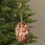 Baby Jesus w/ Lamb Metal Ornament