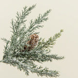 9" Glittered Pine w/ Pinecone