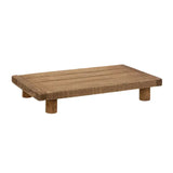 Stained Wood Rectangular Riser