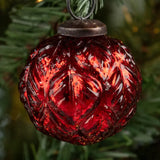 2" Red Kugel Ornament