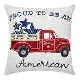 18x18 Red Truck Pillow