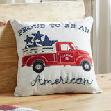 18x18 Red Truck Pillow