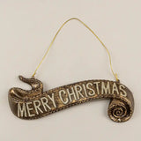 Gold Hanging Christmas Banner