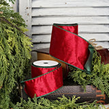 Red Velvet Wired Ribbon-2.5in (10yd)