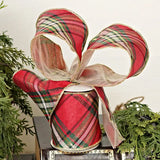Wired Plaid Ribbon-4in (10yd)