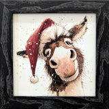 Christmas Donkey Wall Art-10x10