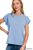 Folded Short Sleeve T Shirt