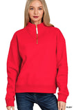 Fleece Half Zip Sweatshirt