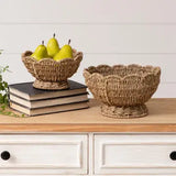 Scalloped Edge Seagrass Bowl-Small