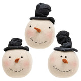 Floppy Hat Snowman Head Sitter