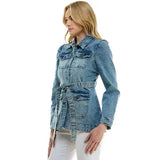 Casual Denim Jacket w/ Belt