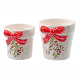 Leaf Berry Bow Container-Lg