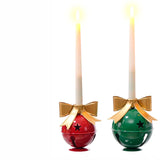 Red Bell w/ Bow Candle Holder