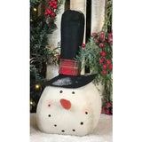 Tall Black Hat Snowman Head