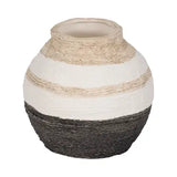 7" Tan Stoneware Decorative Vase