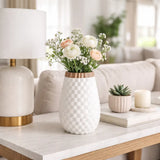Round Textured Ceramic Vase