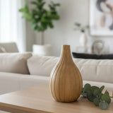 5x3 Wood Teardrop Vase