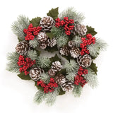 4" Very Berry Icy Pine & Cone Candle ring