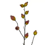 Faux Poppy Fruit Branch