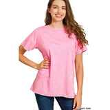 Washed Vintage Short Sleeve Top
