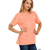 Washed Vintage Short Sleeve Top